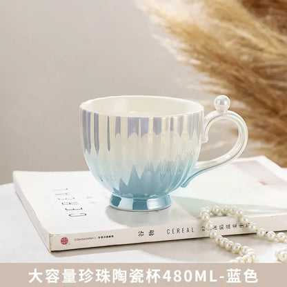 Handbag Shape Ceramic Cup Designer Coffee Mugs Business Gifts Cups Saucer Set Home Breakfast Milk Tea Juice Water Drinkware