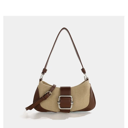 Handbags for Women Retro Stitching Shoulder Underarm Bag Niche Design New Fashion Crossbody Purses Clutch 2024 Bolsas Mujer
