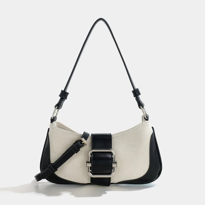Handbags for Women Retro Stitching Shoulder Underarm Bag Niche Design New Fashion Crossbody Purses Clutch 2024 Bolsas Mujer