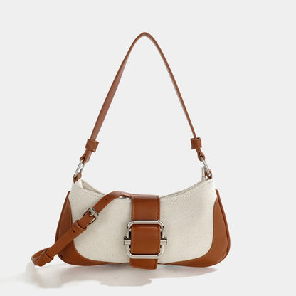 Handbags for Women Retro Stitching Shoulder Underarm Bag Niche Design New Fashion Crossbody Purses Clutch 2024 Bolsas Mujer