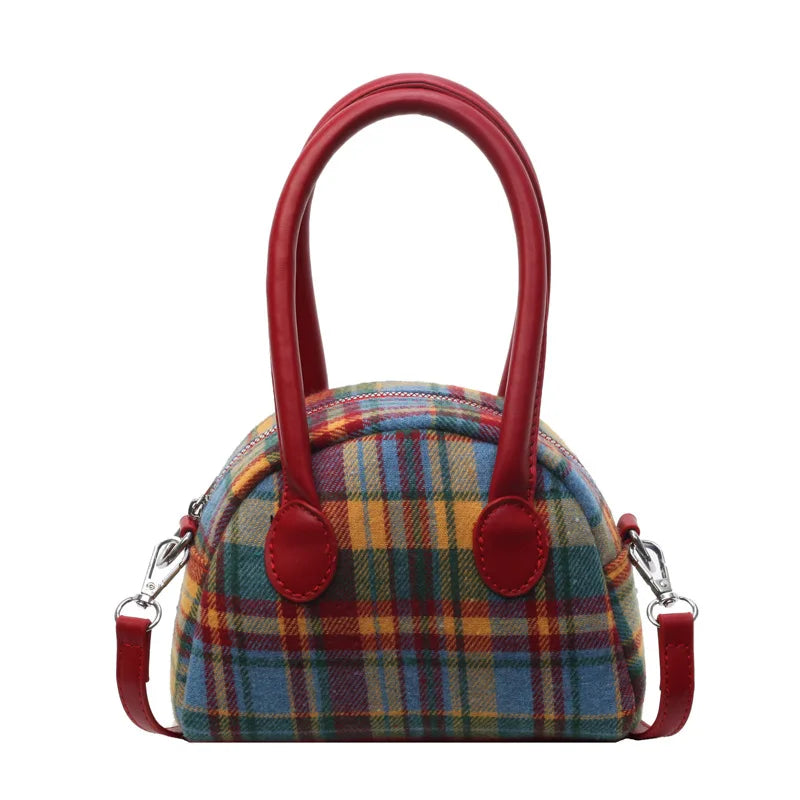Handheld bag, women's contrasting color shell, fashionable commuting crossbody bag