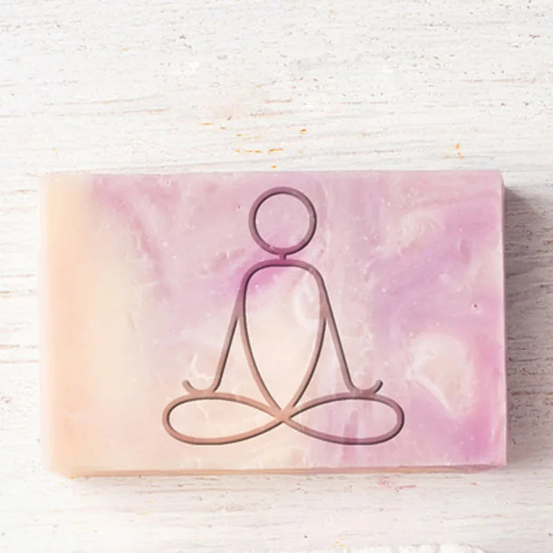 Handmade Acrylic Transparent Soap Stamp for Girls, Mini DIY, Natural Organic Glass Stamp, Making Chapter, Fitness Yoga, 3Styles