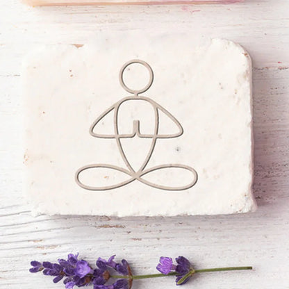 Handmade Acrylic Transparent Soap Stamp for Girls, Mini DIY, Natural Organic Glass Stamp, Making Chapter, Fitness Yoga, 3Styles