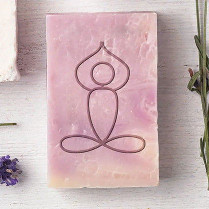 Handmade Acrylic Transparent Soap Stamp for Girls, Mini DIY, Natural Organic Glass Stamp, Making Chapter, Fitness Yoga, 3Styles