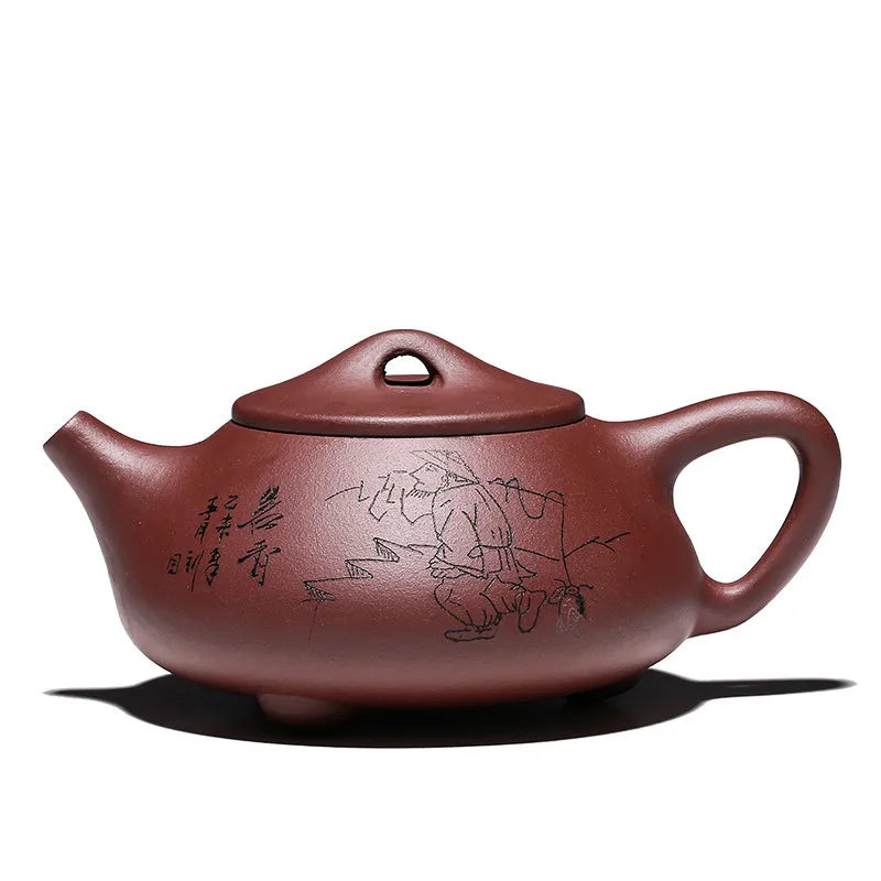 Handmade Ball Hole Water Teapot, Zisha Teapot, Kung-Fu Teaware, Purple Clay Drinkware for Puer, Handmade Pot