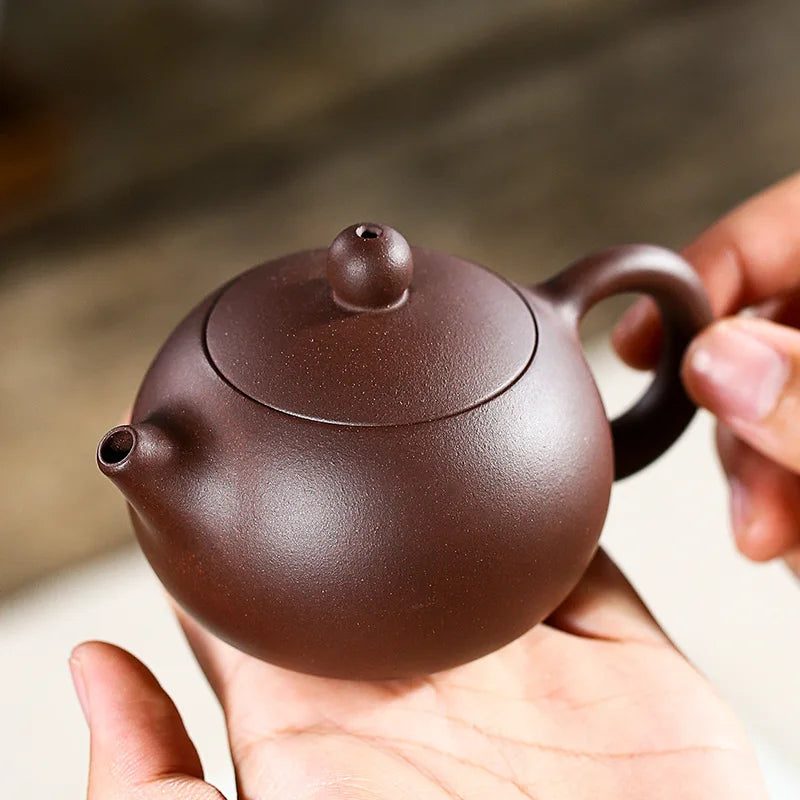 Handmade Beauty Kettle Chinese Tea Ceremony Yixing Classic Xishi Tea Pots Purple Clay Teapot Home Teaware Customized Gifts 100ml