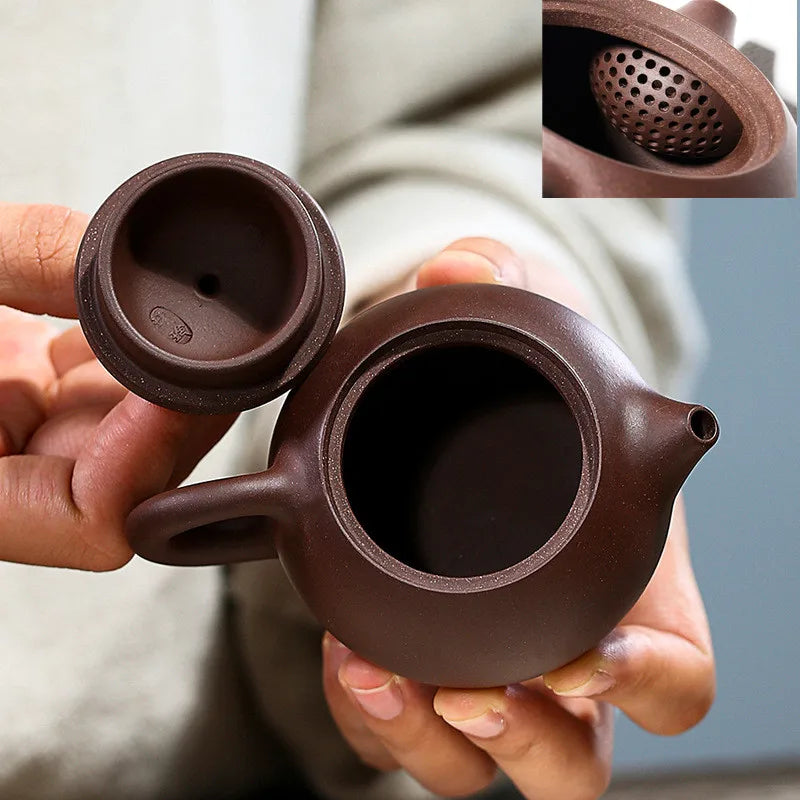 Handmade Beauty Kettle Chinese Tea Ceremony Yixing Classic Xishi Tea Pots Purple Clay Teapot Home Teaware Customized Gifts 100ml