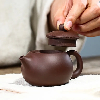 Handmade Beauty Kettle Chinese Tea Ceremony Yixing Classic Xishi Tea Pots Purple Clay Teapot Home Teaware Customized Gifts 100ml