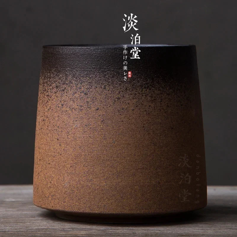 Handmade Ceramic Cup from Jingdezhen with Chu Kiln Ancient Porcelain and Japanese Retro Artistic Minimalist Mark Cup