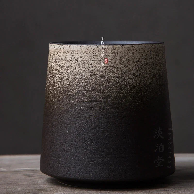 Handmade Ceramic Cup from Jingdezhen with Chu Kiln Ancient Porcelain and Japanese Retro Artistic Minimalist Mark Cup