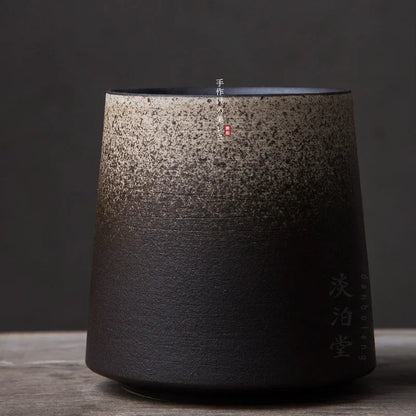 Handmade Ceramic Cup from Jingdezhen with Chu Kiln Ancient Porcelain and Japanese Retro Artistic Minimalist Mark Cup