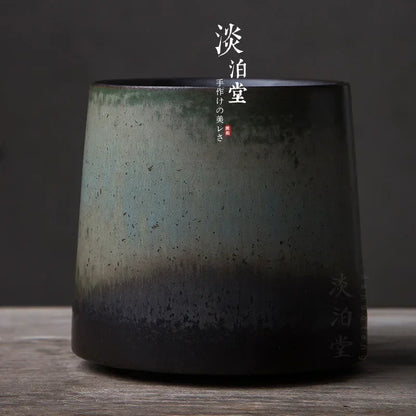 Handmade Ceramic Cup from Jingdezhen with Chu Kiln Ancient Porcelain and Japanese Retro Artistic Minimalist Mark Cup
