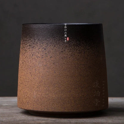 Handmade Ceramic Cup from Jingdezhen with Chu Kiln Ancient Porcelain and Japanese Retro Artistic Minimalist Mark Cup