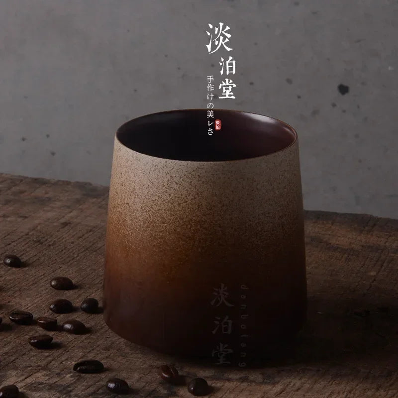 Handmade Ceramic Cup from Jingdezhen with Chu Kiln Ancient Porcelain and Japanese Retro Artistic Minimalist Mark Cup
