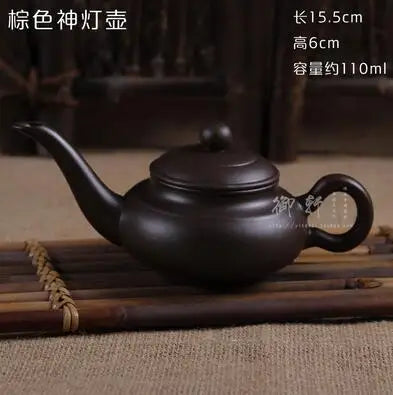 Handmade Chinese Teasets Kung Fu Teapot, Purple Clay Art Tea Pot, Zhu Mud Snail Pot, Black Red Brown Teapot, 110ml