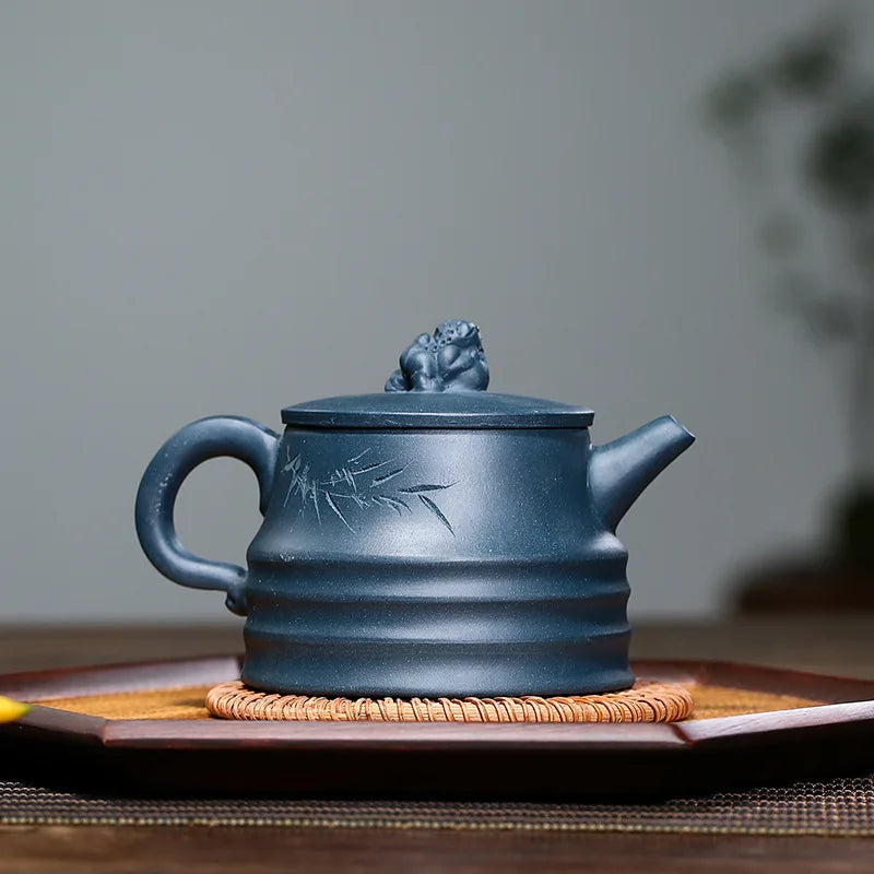 Handmade Clay Gentleman Huaide Kettle, Zisha Teapot, Yixing Handmade Pot, Kung-Fu Teaware, Purple Clay Drinkware for Puer Green