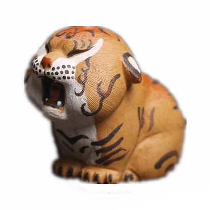 Handmade Clay Tiger Figurines Tea Pet Animal Tea Ceremony Utensils Set Tea Room Decoration   Accessories Zen