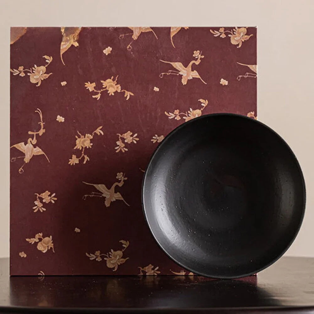 Handmade Coarse Pottery Pot Bearing Holder Powder Yin Black Art Dry Soaking Table Dry Brew Table Tea Tray Tea Ceremony Ornaments