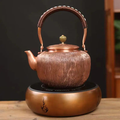 Handmade Copper Pot Kettle Teapot Kung Fu Tea Set Tea Kettle Copper Tea Stove Tea Pot Set Chinese Tea Maker Tea Set Gift Box