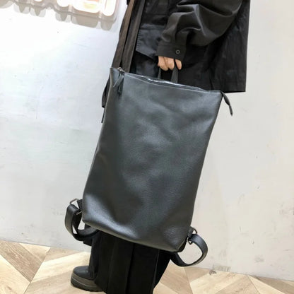 Handmade Cowhide Backpack High Quality Soft Genuine Leather Backpacks Fashion Large Capacity Simple Casual Shoulder Bags