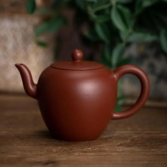 Handmade Dahongpao Mud Teapot with Beauty Shoulder, Purple Clay, Teaset Suit for Green and Dark Tea, Drinkware, about 100ml