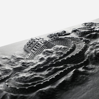 Handmade Engraved Tea Tray The Great Wall Carved China's River and Mountains Artware Master Serving Trays for Tea Set Party New