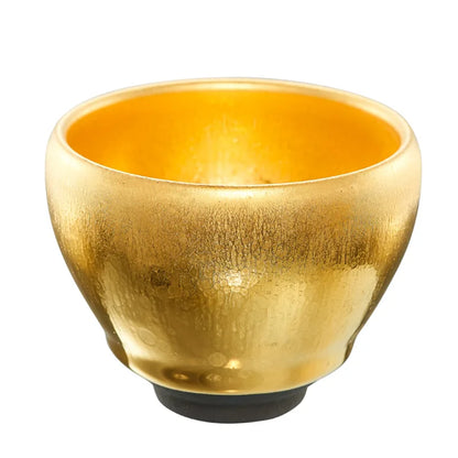 Handmade Gilding Jian Zhan Teacup Temmoku Cup Gold Oil Drops Master Cup Single Cup Kung Fu Tea Cup Single Yellow Small Golden