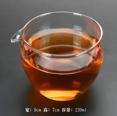 Handmade Glass Cup for Chinese Tea, Hand Held, Grasping, Antique Tea Separator