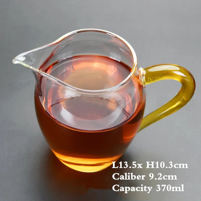 Handmade Glass Cup for Chinese Tea, Hand Held, Grasping, Antique Tea Separator