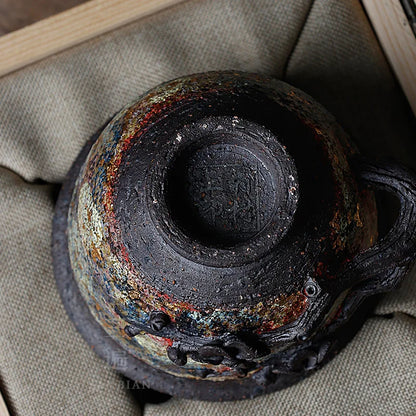 【Handmade】Japanese Rock Mine Gold Point Master Cup Handmade Old Rock Clay Firewood Kung Fu Tea Cup Single Cup