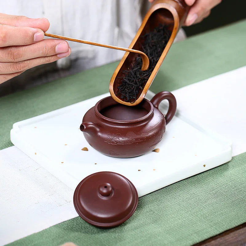 Handmade Kung-Fu Teaware, Purple Clay Sketch Landscape, Antique Pot, Zisha Teapot, Yixing Handmade Pot, Purple Clay Drinkware
