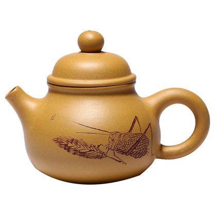 Handmade Kung-Fu Teaware, Purple Clay-contained, Tianhu Zisha Teapot, Handmade Pot, Purple Clay Drinkware for Puer Green