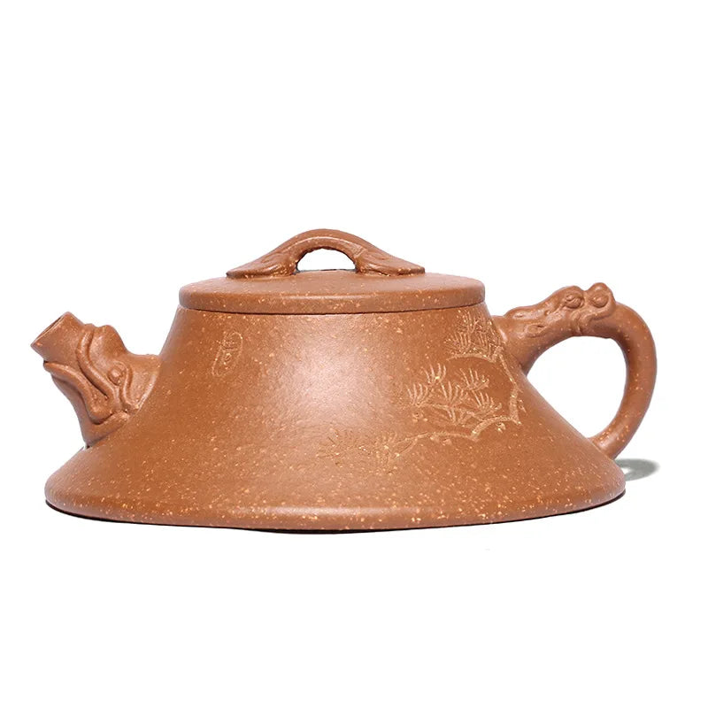Handmade Kung-Fu Teaware, Sloping Mud, Wind Zisha Teapot, Purple Clay, Drinkware for Puer Green and Black Chinese Tea