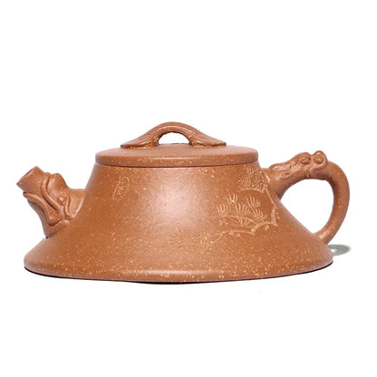 Handmade Kung-Fu Teaware, Sloping Mud, Wind Zisha Teapot, Purple Clay, Drinkware for Puer Green and Black Chinese Tea