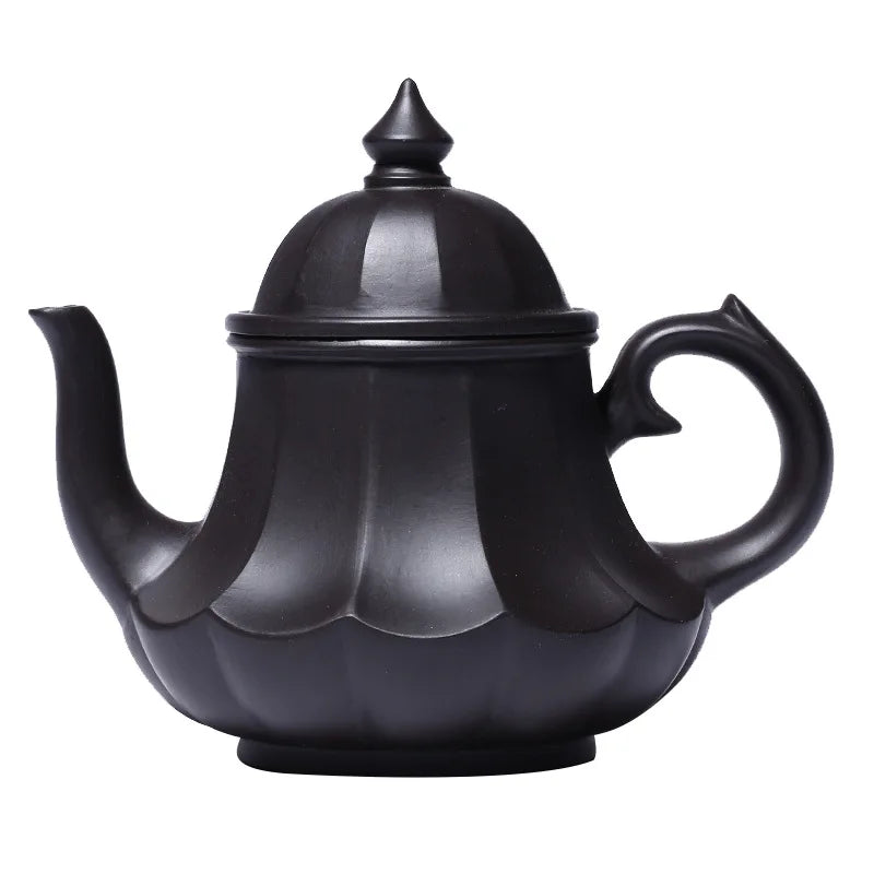 Handmade Kung-Fu Teaware of Purple Clay, Black Mud Tendon Pattern,  Zisha Teapot, Yixing Purple Clay, Drinkware for Puer Green