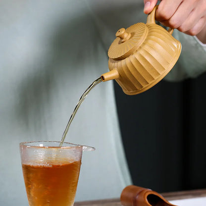 Handmade Kung-Fu Teaware of Purple Clay, Drinkware, Mud Bell, Sunflower Pot, Zisha Teapot, Kung-Fu Teaware, Purple Clay