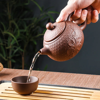 Handmade Kungfu Tea Set, Purple Clay Pot, Red Clay, Large Capacity, Auspicious Pot, Ceramic Household, Large Capacity