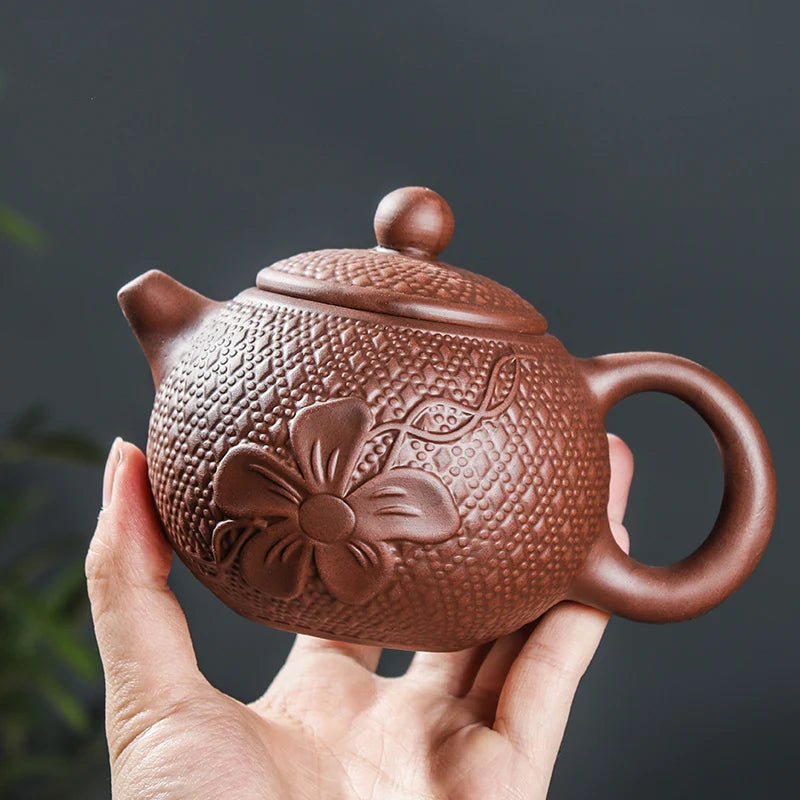 Handmade Kungfu Tea Set, Purple Clay Pot, Red Clay, Large Capacity, Auspicious Pot, Ceramic Household, Large Capacity