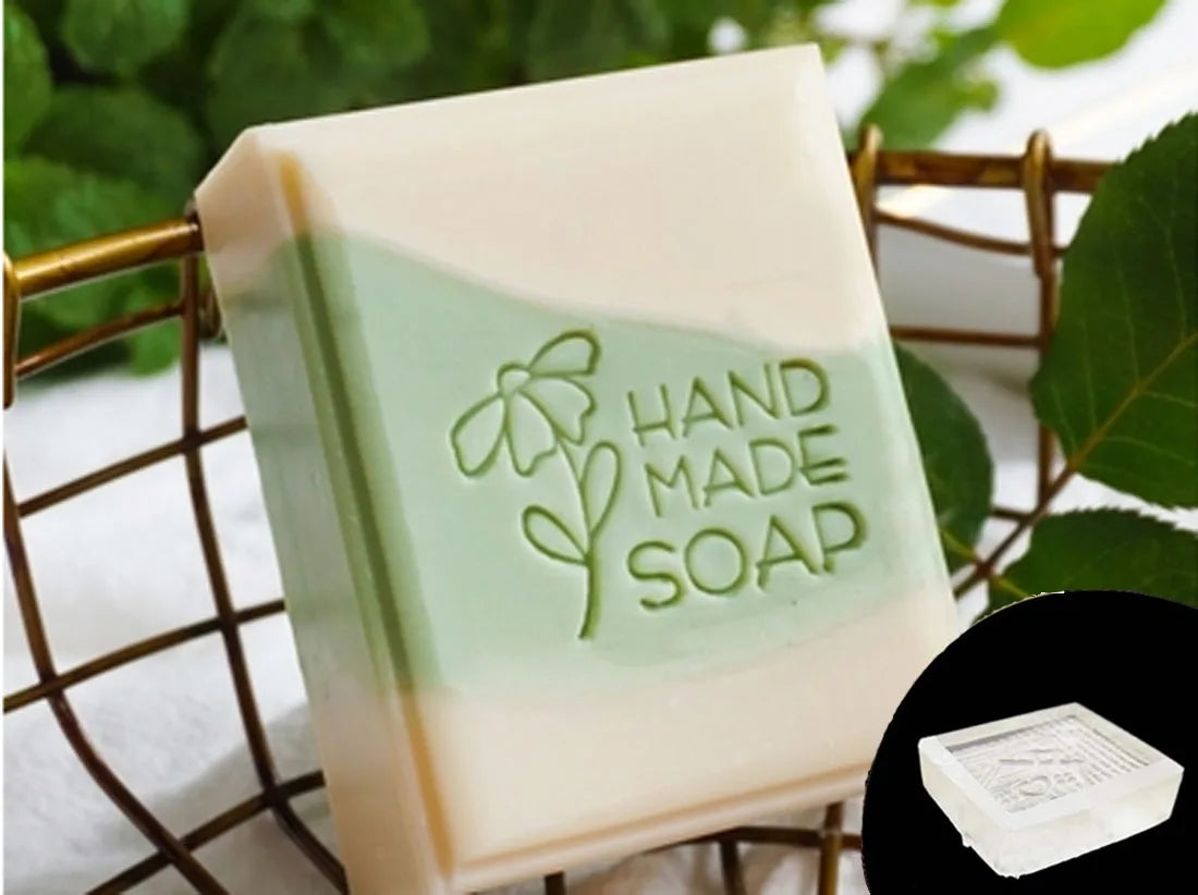 Handmade Letter Beautiful Plants Flower Style Soap Stamp Exquisite Acrylic Handmade Seal Natural For Soap Making Chapters
