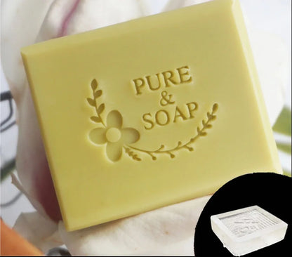 Handmade Letter Beautiful Plants Flower Style Soap Stamp Exquisite Acrylic Handmade Seal Natural For Soap Making Chapters