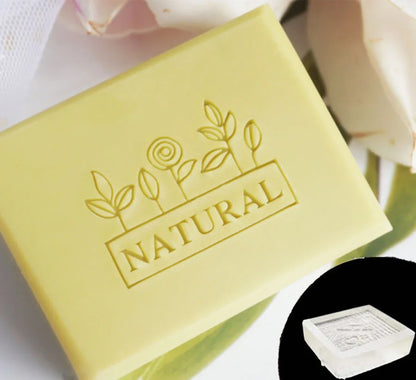 Handmade Letter Beautiful Plants Flower Style Soap Stamp Exquisite Acrylic Handmade Seal Natural For Soap Making Chapters