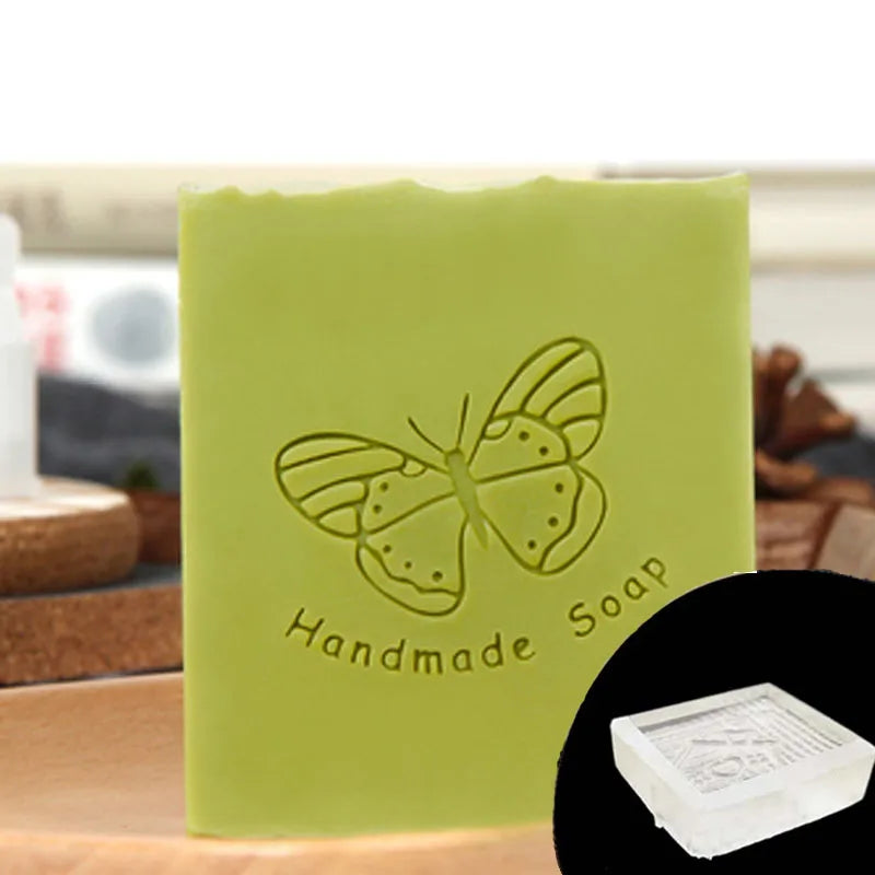 Handmade Letter Pattern Stamp, Home Cleaning Natural Seal with Handle, Acrylic Transparent Soap Stamp, DIY Making Chapters