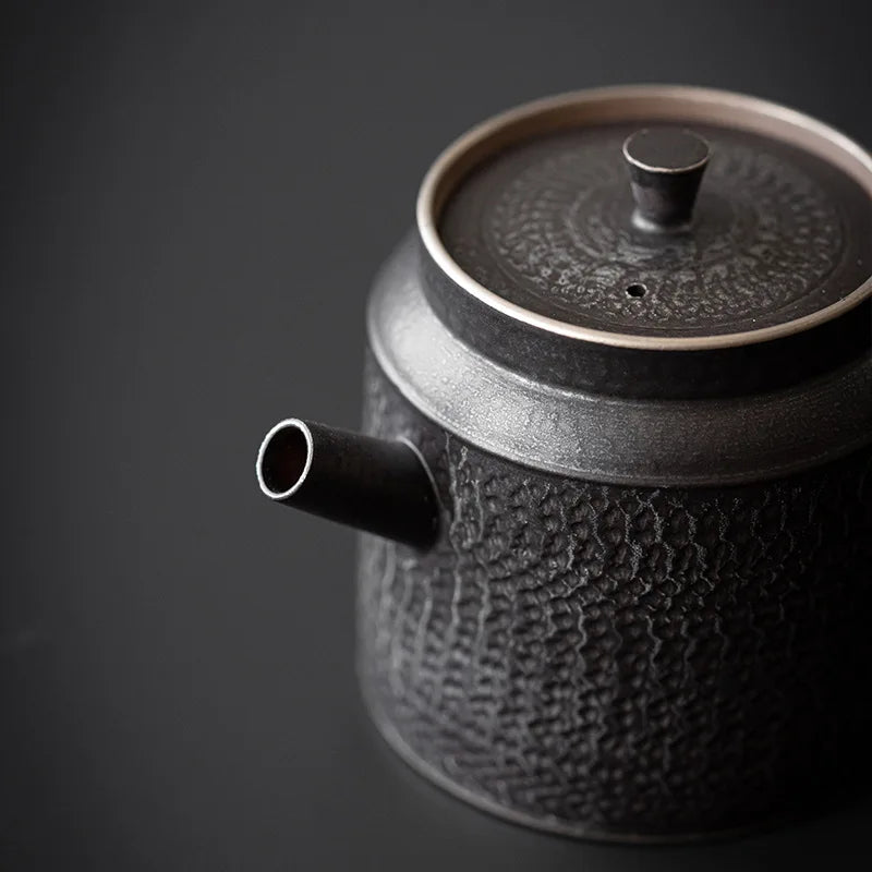 Handmade Pu-Erh Tea Set, Chinese Teapot, Silver, Black Kungfu Tea Set, Single Pot Filter Tea Maker, Travel Tea Set, Household