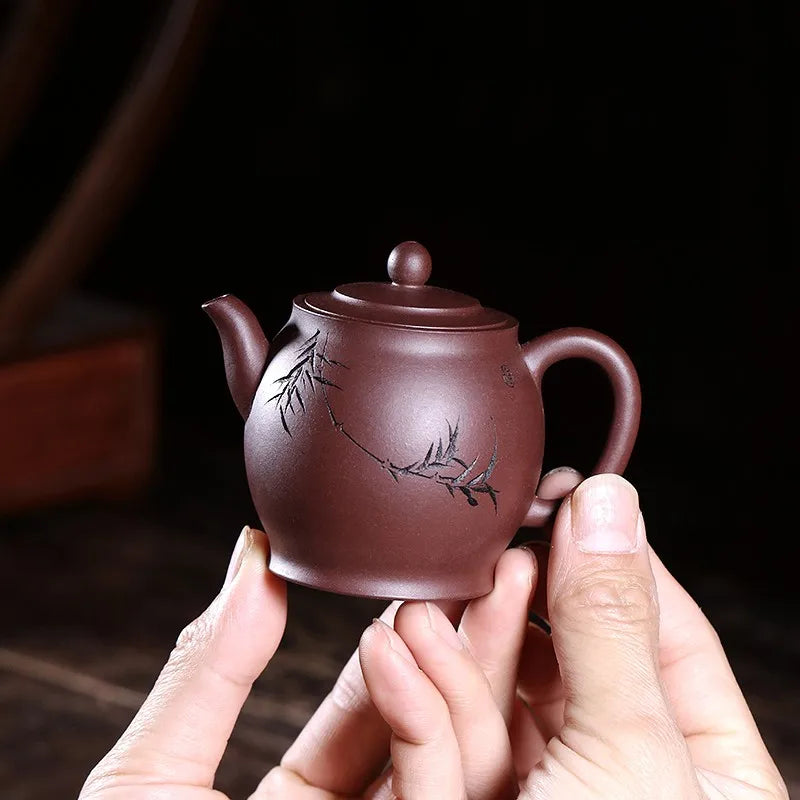 Handmade Purple Clay Pot Yixing Country Aid Old Yixing Clay 120cc Kung Fu Little Teapot Single Household Green Pot Green Pot