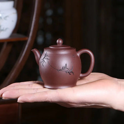 Handmade Purple Clay Pot Yixing Country Aid Old Yixing Clay 120cc Kung Fu Little Teapot Single Household Green Pot Green Pot