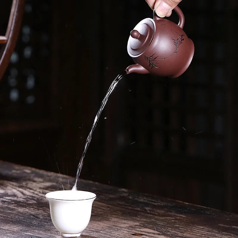 Handmade Purple Clay Pot Yixing Country Aid Old Yixing Clay 120cc Kung Fu Little Teapot Single Household Green Pot Green Pot