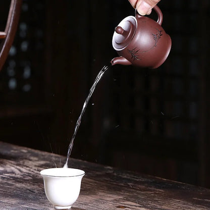 Handmade Purple Clay Pot Yixing Country Aid Old Yixing Clay 120cc Kung Fu Little Teapot Single Household Green Pot Green Pot