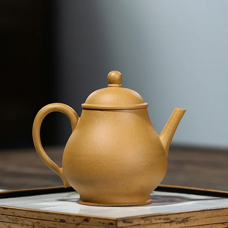 Handmade Purple Clay Teapot, Zisha Teapot, Ore Gold Section, Mud Qingxiang, Yixing Handmade Pot, Kung-Fu Teaware