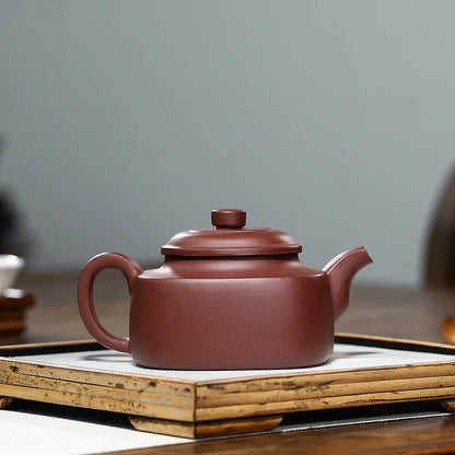 Handmade Purple Clay Teapot for Puer Green and Black, Yixing Zisha Tea Pot, Kung-Fu Teaware