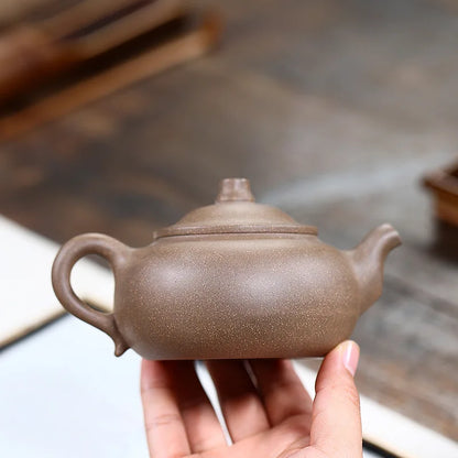 Handmade Purple Clay Zen Heart Pot, Zisha Teapot, Yixing Pot, Kung-Fu Teaware, Purple Clay Drinkware for Puer, Green, Black